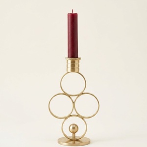 Porte-bougie conique pour la décoration de la maison, support de bougie en métal doré pour les centres de table de mariage et la décoration de table de luxe - Product Image 4
