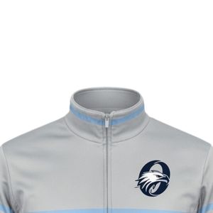 <b>Men</b> Gray Blue Hockey Activewear <b>Jacket</b> Polyester Sports <b>Jacket</b> Team Training Wear Outdoor Match Athletic Performance Clothing - Product Image 5
