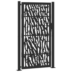 Portail de jardin en acier noir avec motif ajouré 39,4x68,9 pouces – Produit de clôture, treillis et portails - Product Image 2