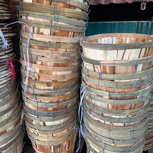 HIGH QUALITY Sustainable Vintage <b>Circle</b> Wooden Crab Bushel Basket Waterproof Eco Friendly Large Quantity From Vietnam - Product Image 4