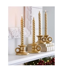 Petit bougeoir design à poignée pour la fête de Noël utilisé bougeoir doré en métal de haute qualité - Product Image 1