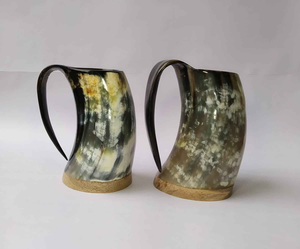 Taza Artesanal de Cuerno Natural con Asa para Beber Cerveza, Café, Té y Bebidas Frías, Ideal para Regalo, de la India - Product Image 6