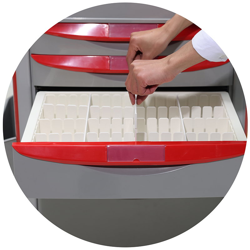 MN-EC003 High Quality Hospital ABS Trolley  Emergency Cart For Nursing Use