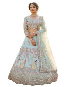 Lancement d'un lehenga à sequins évasés de 4 mètres, qualité exceptionnelle avec des couches de cancan et de toile, une fusion parfaite - Product Image 1