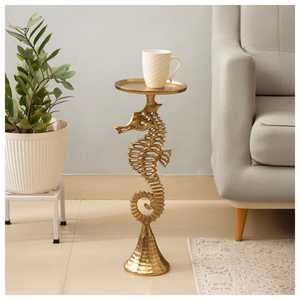 Limited Edition Antique Seahorse Pedestal <b>Console</b> <b>Table</b> Coastal Design Handmade Living Room Furniture Entryway Decor - Product Image 3