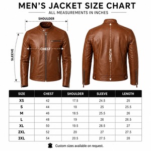 Veste en cuir de haute qualité pour hommes, très élégante et stylée - Product Image 5