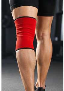 Soporte de Rodilla Unisex Rojo Transpirable con Cierre Ajustable de Velcro para Protección en Entrenamiento de Fuerza - Product Image 4