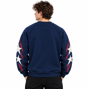 Sweat-shirt à col rond personnalisé pour homme, sweat-shirt imprimé en gros, design personnalisé, usine de vêtements OEM mondiale - Product Image 3