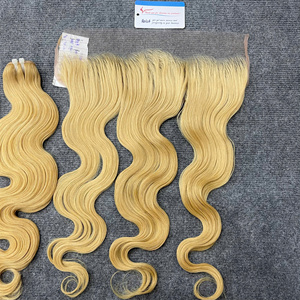 2026 Viet Nam Human Hair Extensions Blonde Hair Steam <b>Body</b> <b>Wave</b> Hair Weaving Cuticle Aligned Machine Weft No Tangle No Shedding - Product Image 2