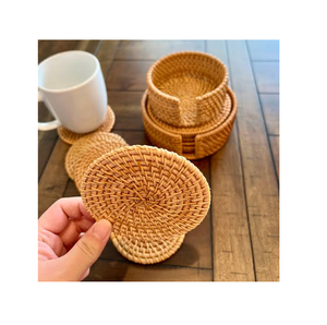 Best Quality Rattan <b>Coaster</b> Placemat Pad <b>Coasters</b> Kitchen Table Mats New Design Rattan <b>Coaster</b> <b>Drink</b> Accessories - Product Image 2
