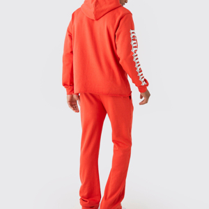 Street Wear Cotton Male Tracksuit Custom 2 Pieces Sport Flare Tracksuit Set Men Clothing Hooded Tracksuit for Men <b>Winter</b> Season - Product Image 2
