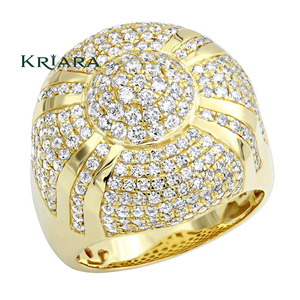 Anillo de Diamante Cultivado en Laboratorio Chapado en Oro Rosa sobre Plata 925 para Hombre, Corte Brillante Redondo, Joyería Unisex de Lujo para Uso Diario - Product Image 3