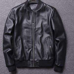<b>SMART</b> SHINE ENTERPRISES <b>Men</b> Premium Genuine Leather <b>Jacket</b> Stand Front Soft Comfortable Classic Casual Full Zip Durable Winter - Product Image 6