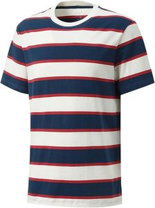 เสื้อยืดคอกลมโอเวอร์ไซส์ผ้าฝ้ายลำลองแฟชั่นไซส์ใหญ่สำหรับผู้ชาย ลายทางคลาสสิก ดีไซน์ทันสมัย ปรับแต่งได้ เหมาะสำหรับใส่ทุกวัน - Product Image 3