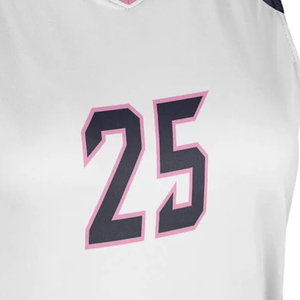 Jersey de Tenis sin Mangas Más Vendido, Blanco y Rosa, Cuello en V, Jersey de Voleibol Sublimado, Ropa Deportiva de Secado Rápido, OEM - Product Image 6