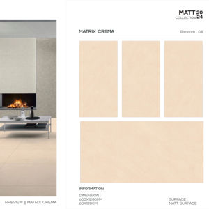 Azulejos de porcelana de estilo moderno con superficie mate de 60x120cm, 600x1200mm, tamaño 24x48 para un diseño elegante de paredes y suelos interiores. - Product Image 1