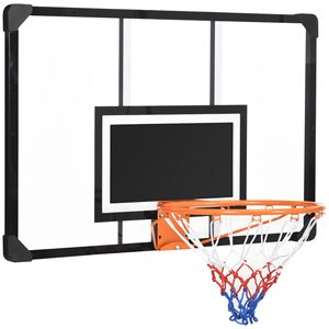 Mini panier de basket mural 45 ''X 29'' avec panneau arrière incassable et jante durable pour une utilisation intérieure et extérieure - Product Image 1
