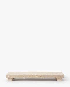 Handmade Natural Travertine Marble <b>Tray</b> For Serving Food <b>Snacks</b> Drinks With Strong Durable Stone And Elegant Home Style Design - Product Image 1
