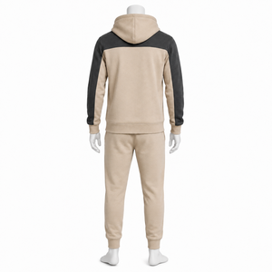 Conjunto Deportivo para Hombre con Capucha en Blanco y Negro, Pantalones Deportivos de Manga Larga, Ropa Casual de Otoño con Logotipo Frontal - Product Image 6