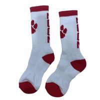 Chaussettes de sport d'été personnalisées en gros, sublimées, à fond jacquard, séchage rapide, écologiques, en coton/spandex, côtelées et compressives