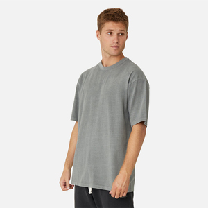 Camisetas de alta calidad estilo streetwear con cuello redondo y manga corta para hombre, con logo personalizado, 100% algodón, camisetas de manga corta con logo personalizado. - Product Image 4