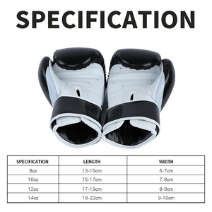 Guantes de Boxeo Profesionales OEM de Cuero con Correa de Velcro en la Muñeca para Adultos, Guantes Negros para Entrenamiento y Combate - Product Image 5