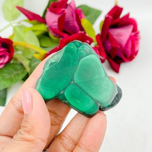 Tranche de malachite naturelle polie, malachite verte rayée, pierre de guérison pour le Reiki, la méditation, l'énergie et la décoration, vente en gros - Product Image 6