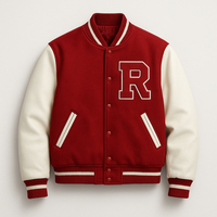 Vestes de baseball et blousons universitaires en cuir pour hommes, style cool, en polaire, tendance, vente en gros, personnalisables
