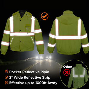 High Visibility Reflective Safety <b>Jacket</b> Custom Color Breathable Mesh Workwear <b>Construction</b> Security <b>Jacket</b> Multi Pocket - Product Image 4