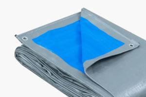 Bâche en HDPE bleue + argentée 4m x 5m 220 GSM - Product Image 3