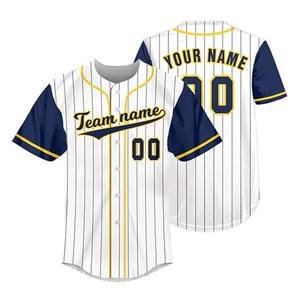 Uniformes de Béisbol Personalizados al por Mayor, Camisetas de Béisbol Casuales de Manga Corta con Impresión Sublimada, Estilo Uniforme de Béisbol, 100% Poliéster Transpirable - Product Image 4