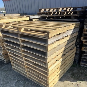 Palettes en bois industrielles, plateformes en bois robustes à forte capacité de charge pour la manutention des matériaux, le stockage en entrepôt et le transport de marchandises - Product Image 2