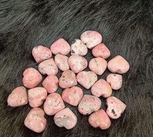 Pequeña Piedra de Rodocrosita en Forma de Corazón, Gema Natural Rosa con Bandas, Cristal Pulido, Piedra Curativa, Regalo, Cristal de Bolsillo - Product Image 3