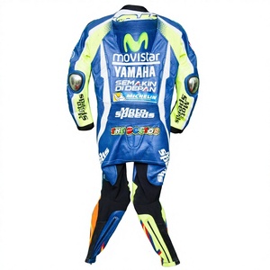ชุดหนังสำหรับขี่มอเตอร์ไซค์ Ramaha Racing หนังวัว/หนังจิงโจ้ 1 ชิ้น สำหรับขี่มอเตอร์ไซค์/จักรยานยนต์  พร้อมเกราะป้องกันระดับ 2 สำหรับนักขี่ - Product Image 2