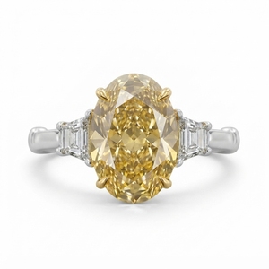 Elegant Gold <b>Diamond</b> <b>Ring</b> for Women IGI Certified Wedding Band Jewelry with Minimal Bright Finish Design - Product Image 1