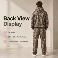 Ensemble survêtement IKDEER pour homme, sweat à capuche et pantalon évasé en molleton de coton épais, imprimé camouflage Real Tree, collection automne