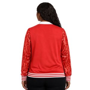 Delta Sigma Theta <b>Red</b> <b>Sequin</b> Cardigan for Women Comfortable Fit Premium Fabric Greek Sorority Apparel Casual Wear - Product Image 2