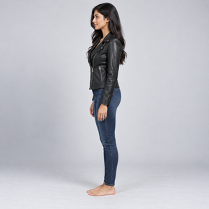 Chaquetas de cuero para mujer que combinan artesanía clásica, cuero de primera calidad, apariencia elegante y uso cómodo. - Product Image 4