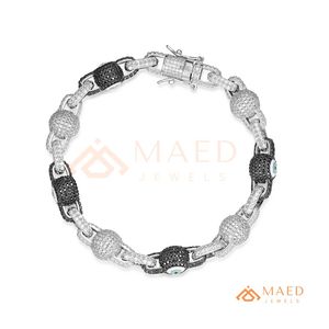 <b>Silver</b> Bracelet Iced Out Crystal Link Chain Fashion Jewelry Trendy Luxury Gift <b>for</b> Women <b>Men</b> NYC Style - Product Image 5