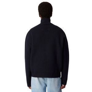 <b>Men</b> Black Knit <b>Cardigan</b> Sweater Full Zip High Neck Long Sleeve Casual Winter Warm Pullover Premium Fashion Knitwear for <b>Men</b> - Product Image 5