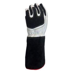 Gants de soudage TIG en cuir de chèvre robustes de 14 pouces, résistants à la chaleur et aux flammes, en cuir de chèvre véritable, gants de travail de sécurité industriels - Product Image 2