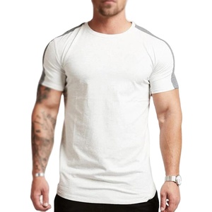 Camiseta Blanca de Manga Corta para Hombre, Corte Regular, Cuello Redondo, Tejido de Punto Transpirable, Informal, Color Sólido, 100% Algodón Jersey - Product Image 1