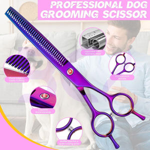 กรรไกรซอยผมคุณภาพสูงแบบคลาสสิก รุ่นใหม่ล่าสุด ขนาด 7.5 นิ้ว สีม่วงไล่เฉด ทนทาน สำหรับมืออาชีพ ใช้งานได้ยาวนาน - Product Image 4