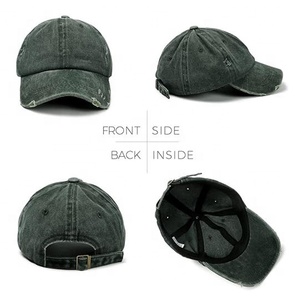 Custom Corporate Merchandise Distressed Cotton Cap Premium Casual Lifestyle Comfortable Baseball Hat Adjustable Promotional Hat - Product Image 3