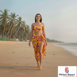 ผ้าปาเรโอฮาวายสำหรับผู้ชาย ผ้าซารองโพลินีเซีย ผ้าคลุมชายหาด ผ้าชีฟองน้ำหนักเบา พิมพ์ลายดอกไม้ - Product Image 6