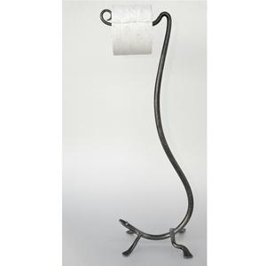 Porte-papier toilette décoratif en fer, support de rouleau de papier toilette sur pied pour l'organisation intérieure des salles de bain modernes - Product Image 1