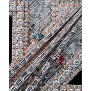 Collar con Colgante de Plata Personalizado con Iniciales y Moissanita, Estilo Hip Hop, Hecho en India, con Dijes Ajustables - Product Image 4