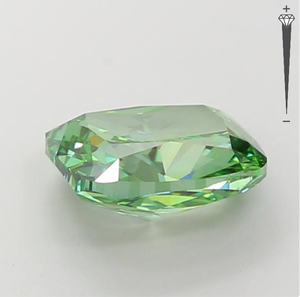 Diamante Cultivado en Laboratorio con Certificación IGI, Corte Cojín Alargado de 3.51 CT, Color Verde Intenso Fantasía, Claridad VVS2, CVD LG 741533267, ROYAL GEMS - Product Image 4
