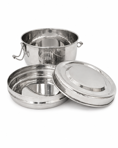 Dheer International Stainless Steel Food Grade 202 Clip Tiffin BIG Size Grey Color Wholesale - Product Image 2