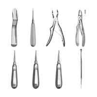 Kit de 8 instruments vétérinaires manuels de base pour l'extraction dentaire, pour petits animaux, pour l'élimination des dents, instrument médical, kit de chirurgie buccale MOL